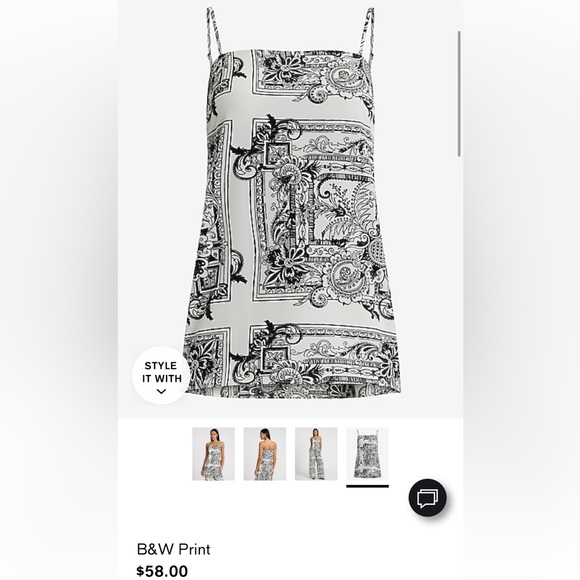 Black and White Paisley Tank Top - Picture 5 of 5